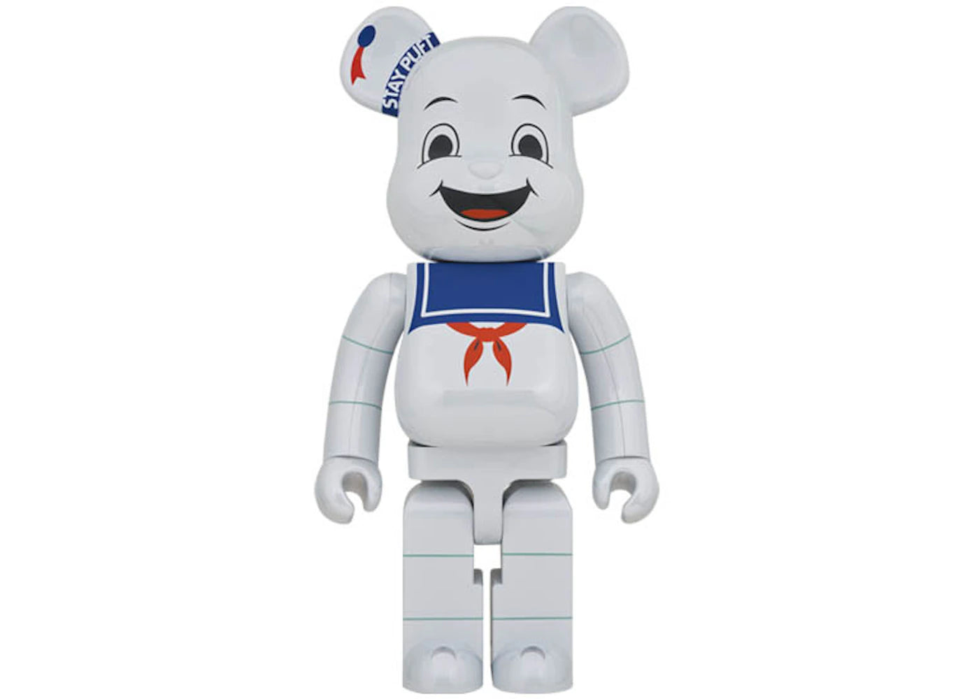 Bearbrick Stay Puft Marshmallow Man 1000%-White Chrome Ver.