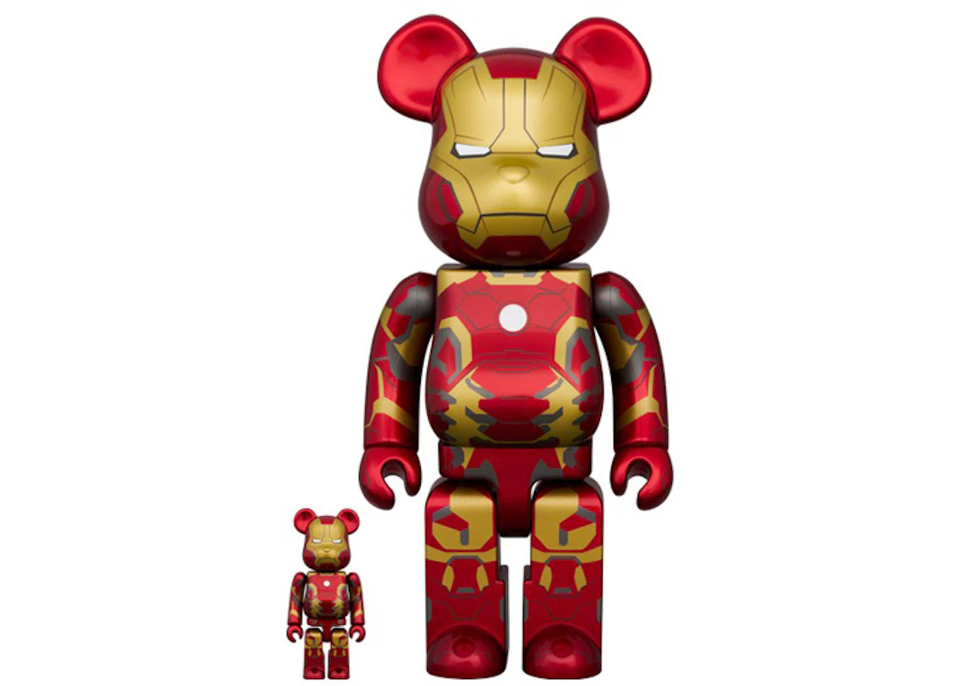 Bearbrick The Infinity Saga Iron Man Mark 43 100% & 400% Set-