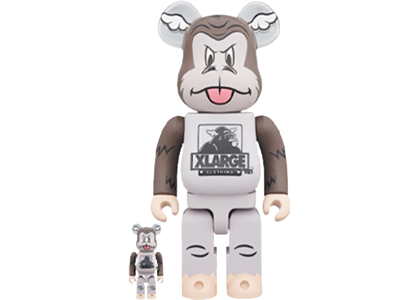 Bearbrick XLARGE x D*Face 100% & 400% Set-Brown