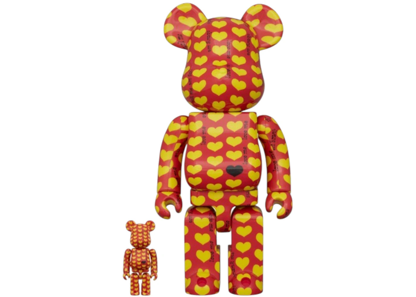 Bearbrick Amplifier Yellow Heart Reverse 100% & 400% Set