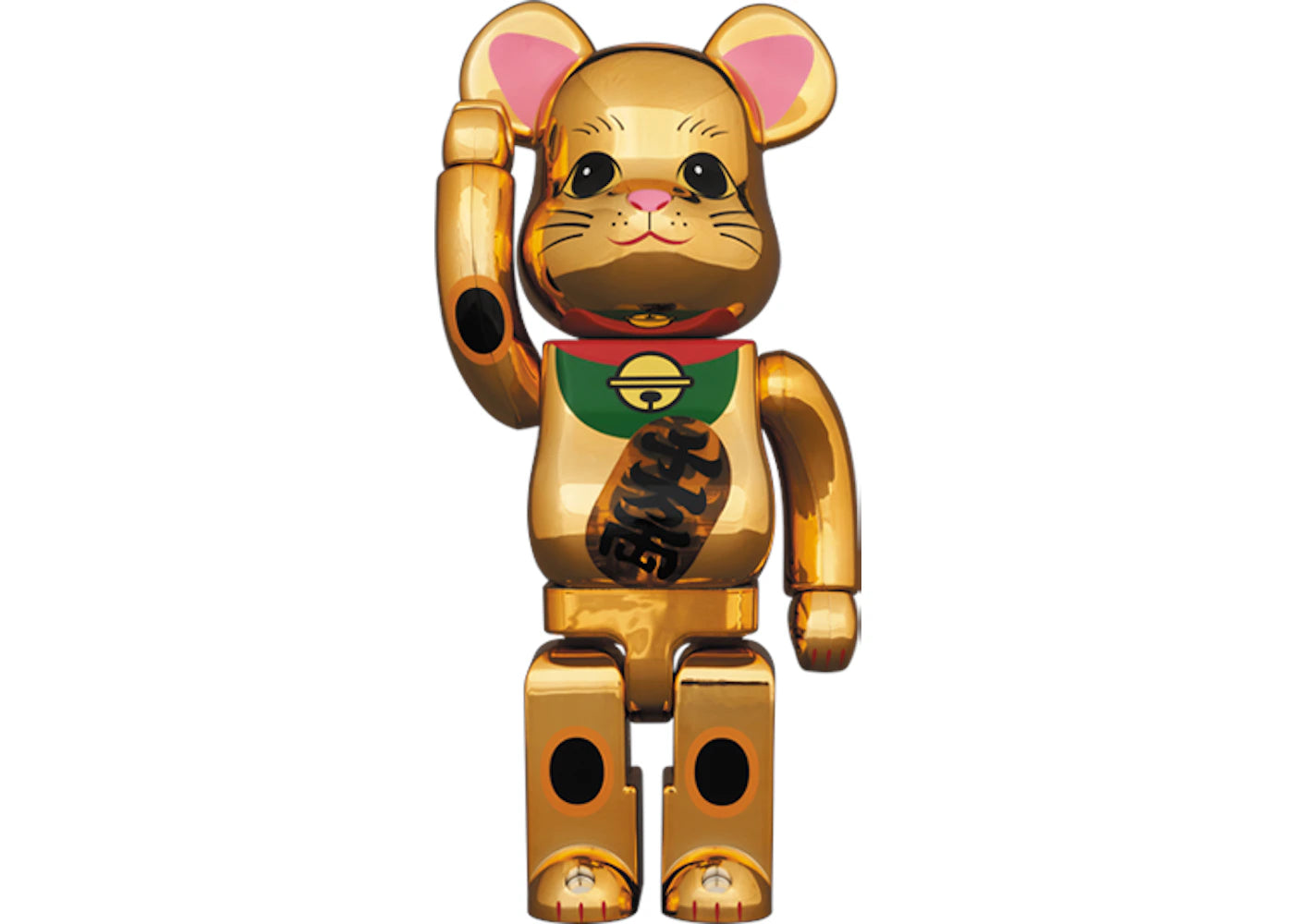 Bearbrick beckoning cat gold-plated emission 400%-