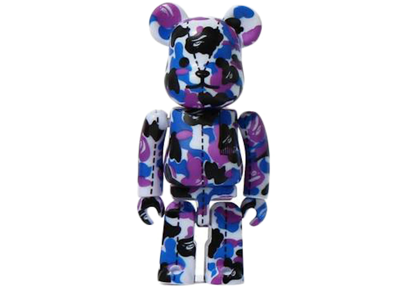 Bearbrick x A Bathing Ape 28th Anniversary Camo #2 100% Purple/Blue/Black - main view