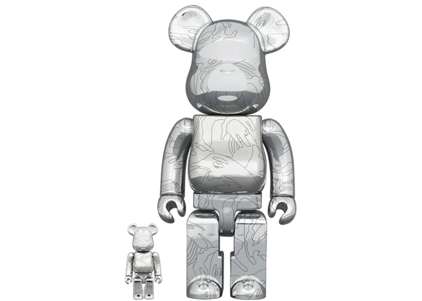 Bearbrick x AAPE by A Bathing Ape 10th Anniversary 100% & 400% Set-
