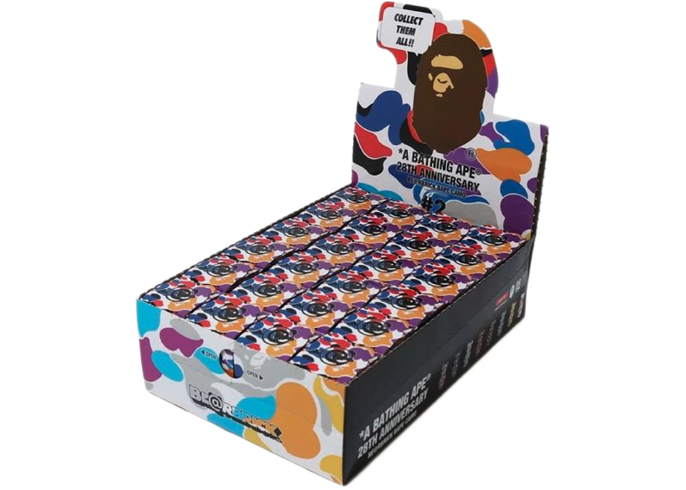 Bearbrick x BAPE 28e anniversaire Camo #2 Boîte scellée 100% (24 boîtes surprises) -