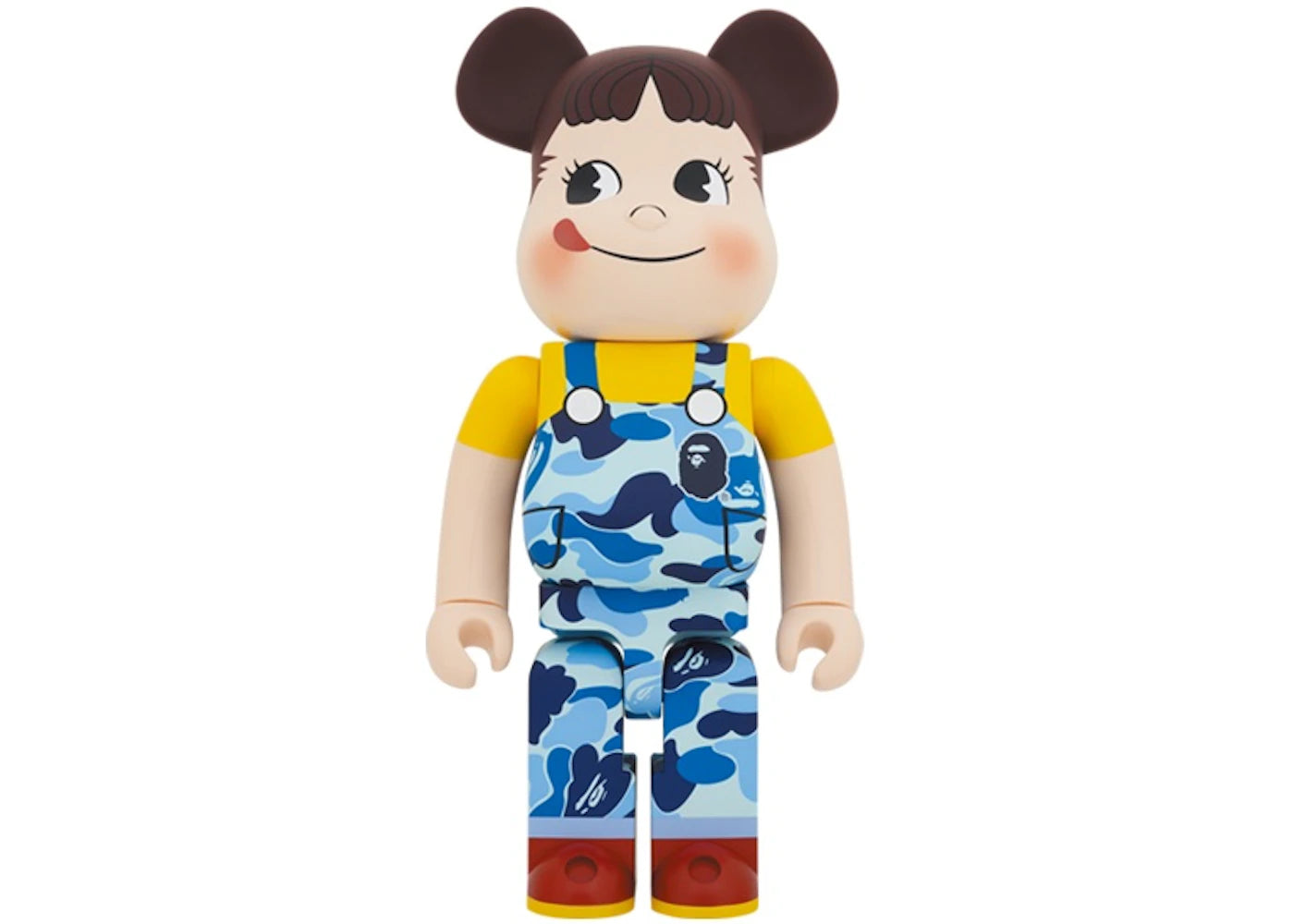 Bearbrick x BAPE Peko-chan 1000% camouflage bleu