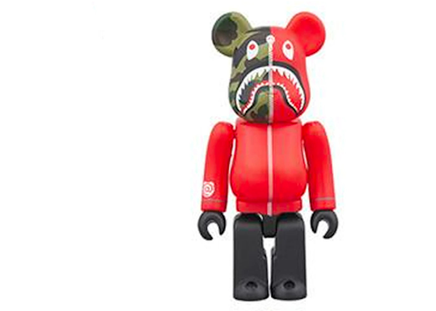 Bearbrick x Bape 1st Camo Shark 100% Rouge