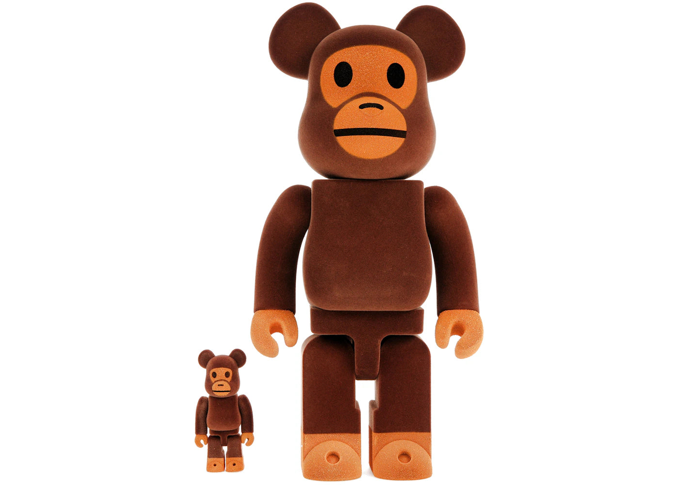 Coffret Bearbrick x Bape Baby Milo Flocky Ver. 100 % et 400 % 