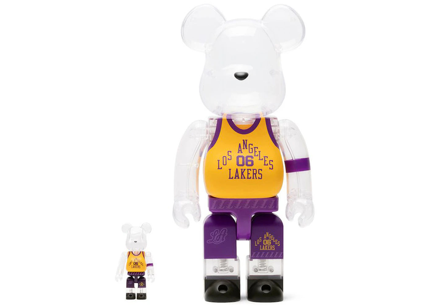 Bearbrick x Bodega x NBA Worldwide Respect Los Angeles Lakers 100% & 400% Set-