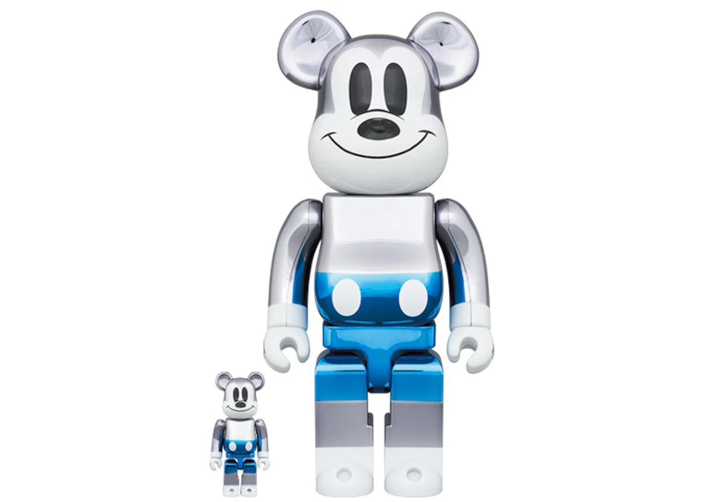 Bearbrick x Disney Fragmentdesign Mickey Mouse 100% & 400% Set-Blue Ver.
