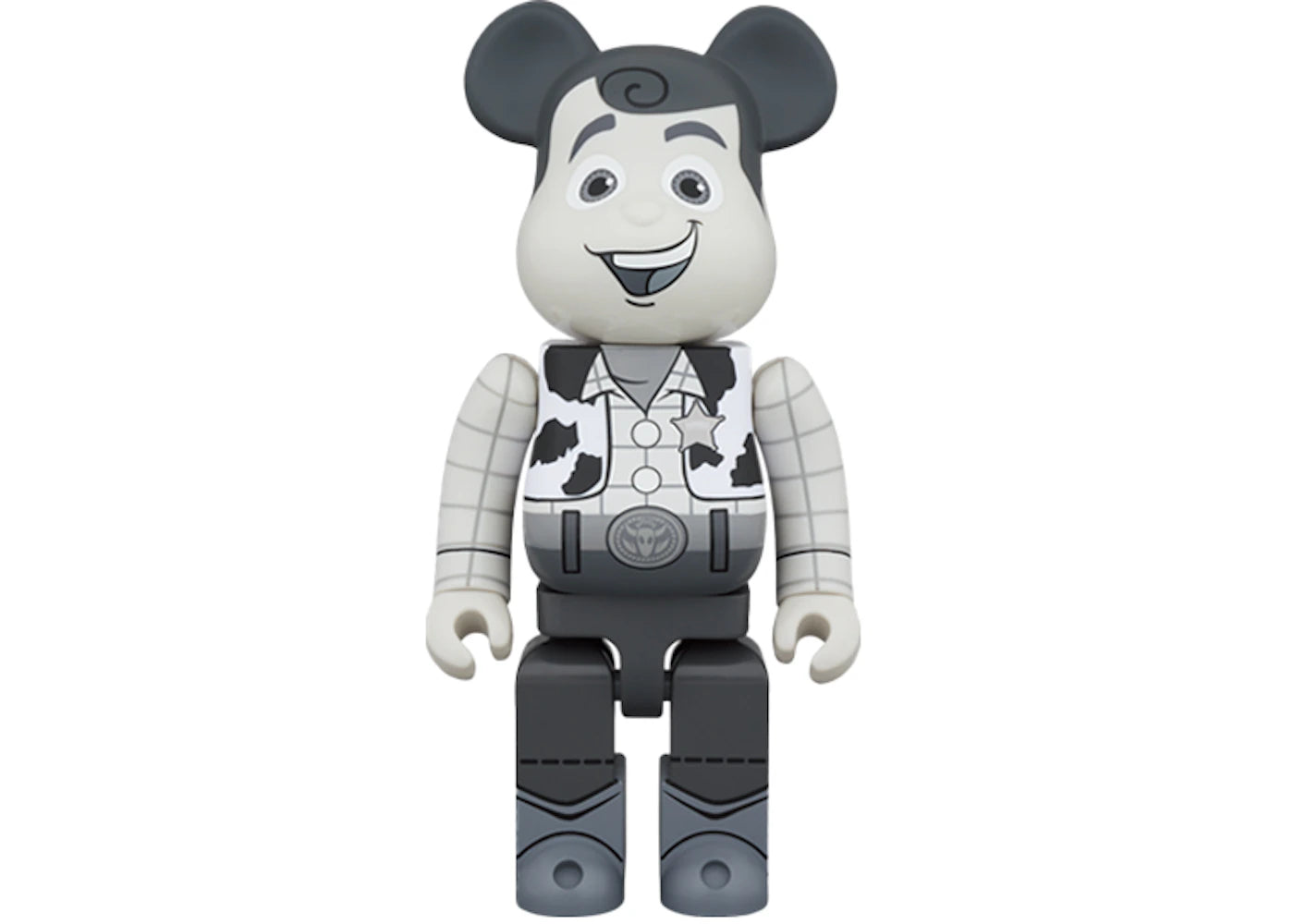 Bearbrick x Disney Woody 1000%-B&W Ver.
