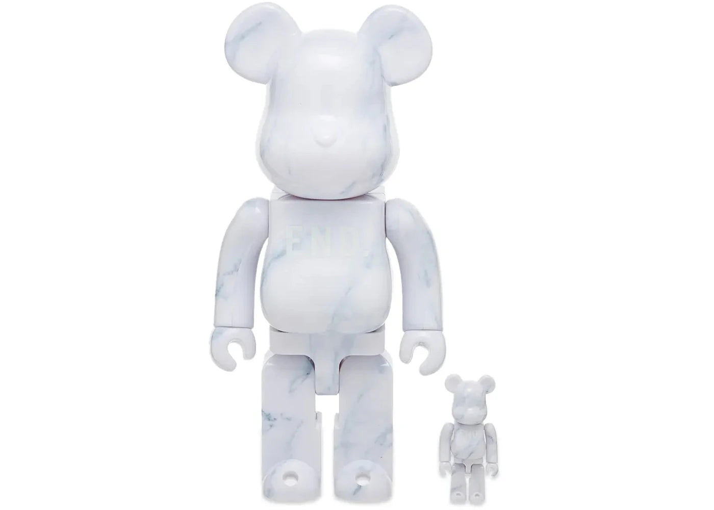 Bearbrick x END. 100% & 400% Set-White Marble