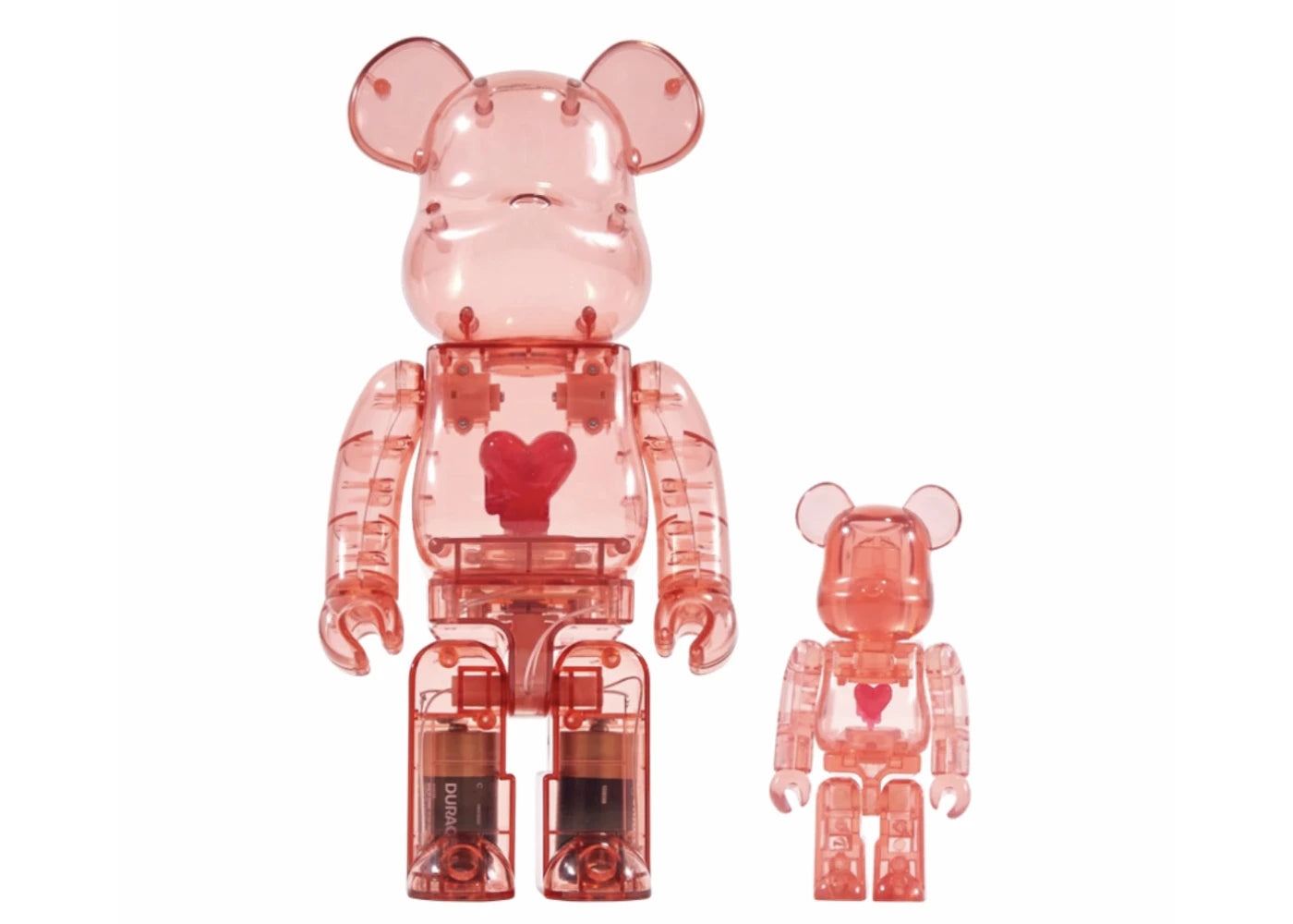 Bearbrick x Emotionally Unavailable Red Heart 100% & 400% Set-Red