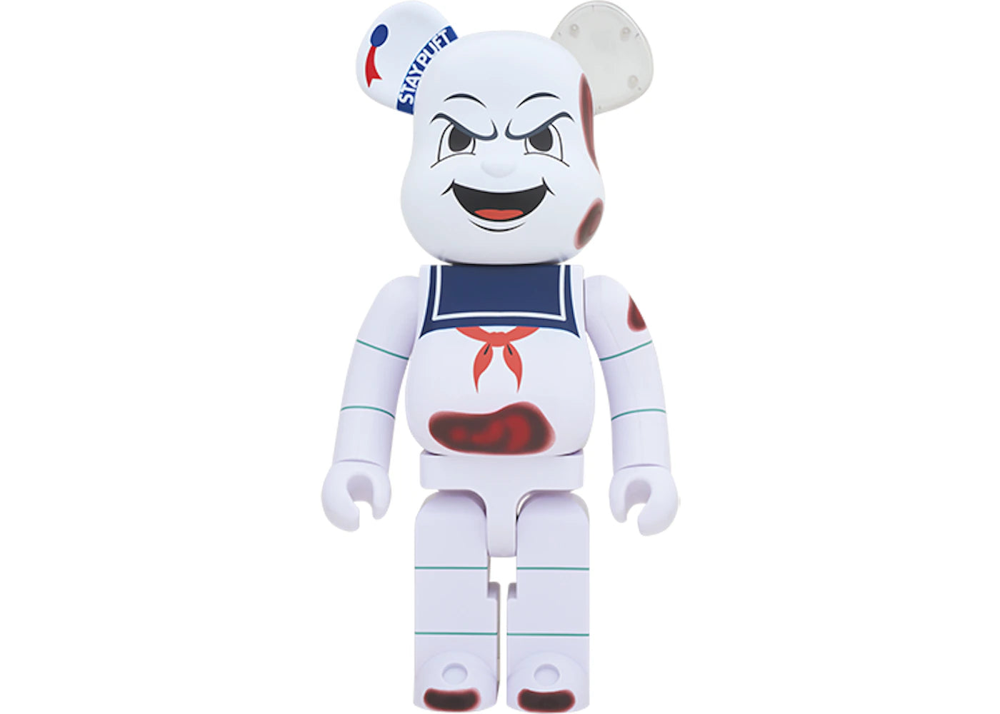 Bearbrick x Ghostbusters Stay Puft Marshmellow Man Angry Face 1000%-White