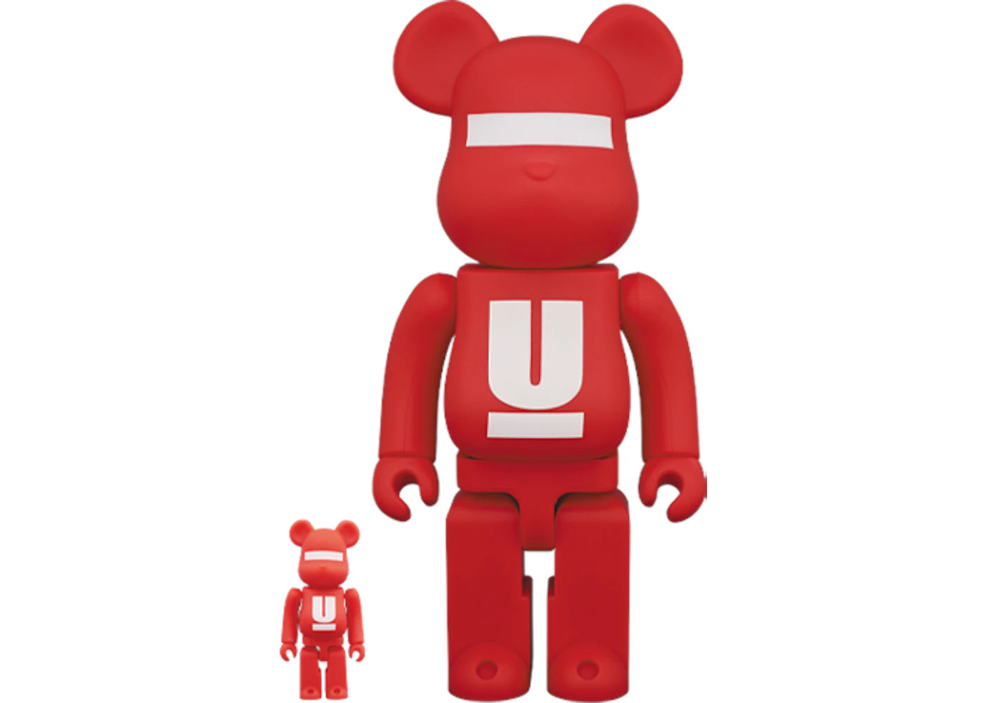 Bearbrick x MEDICOM UNDERCOVER LOGO 100% & 400% Set-Red/White