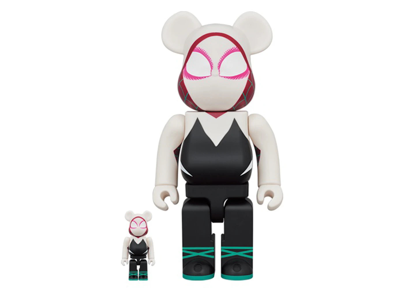 Bearbrick x Marvel Spider-Man: Into the Spider-Verse Spider-Gwen 100% & 400% Set-