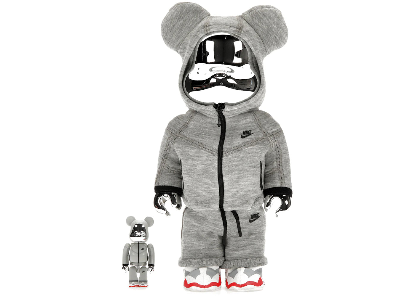 Ensemble Bearbrick x Nike Tech Fleece N98 100% et 400%