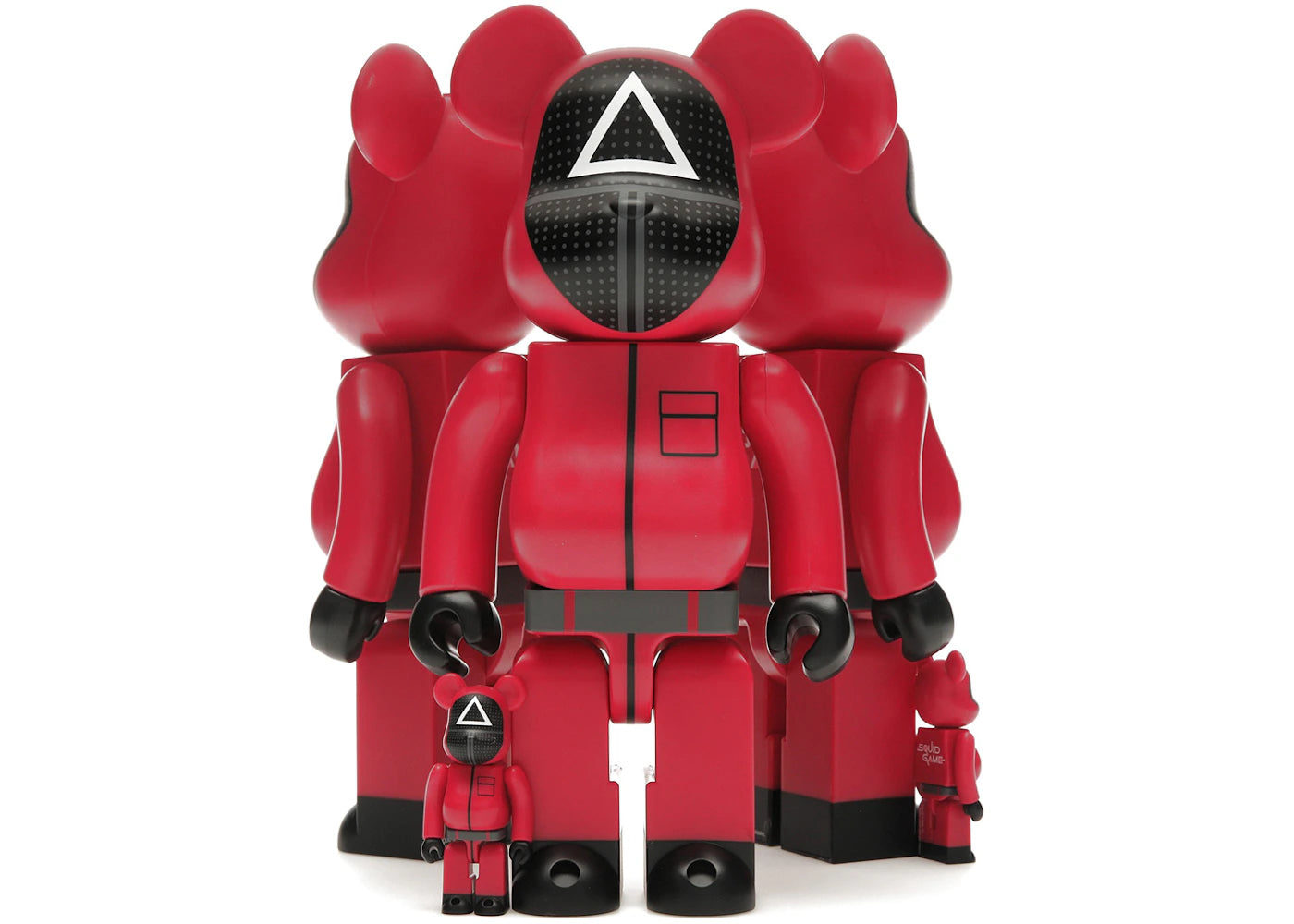 Bearbrick x Squid Game Guard (Circle/Triangle/Square) 100% & 400% Set of 3-