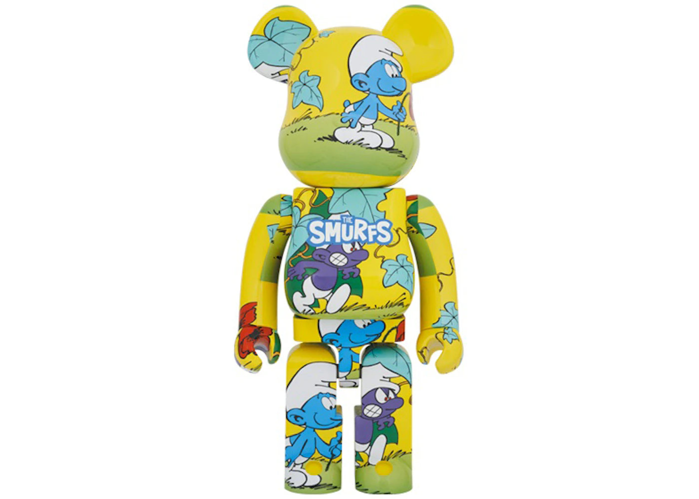 Bearbrick x The Smurfs (The Purple Smurfs) 1000%-Yellow