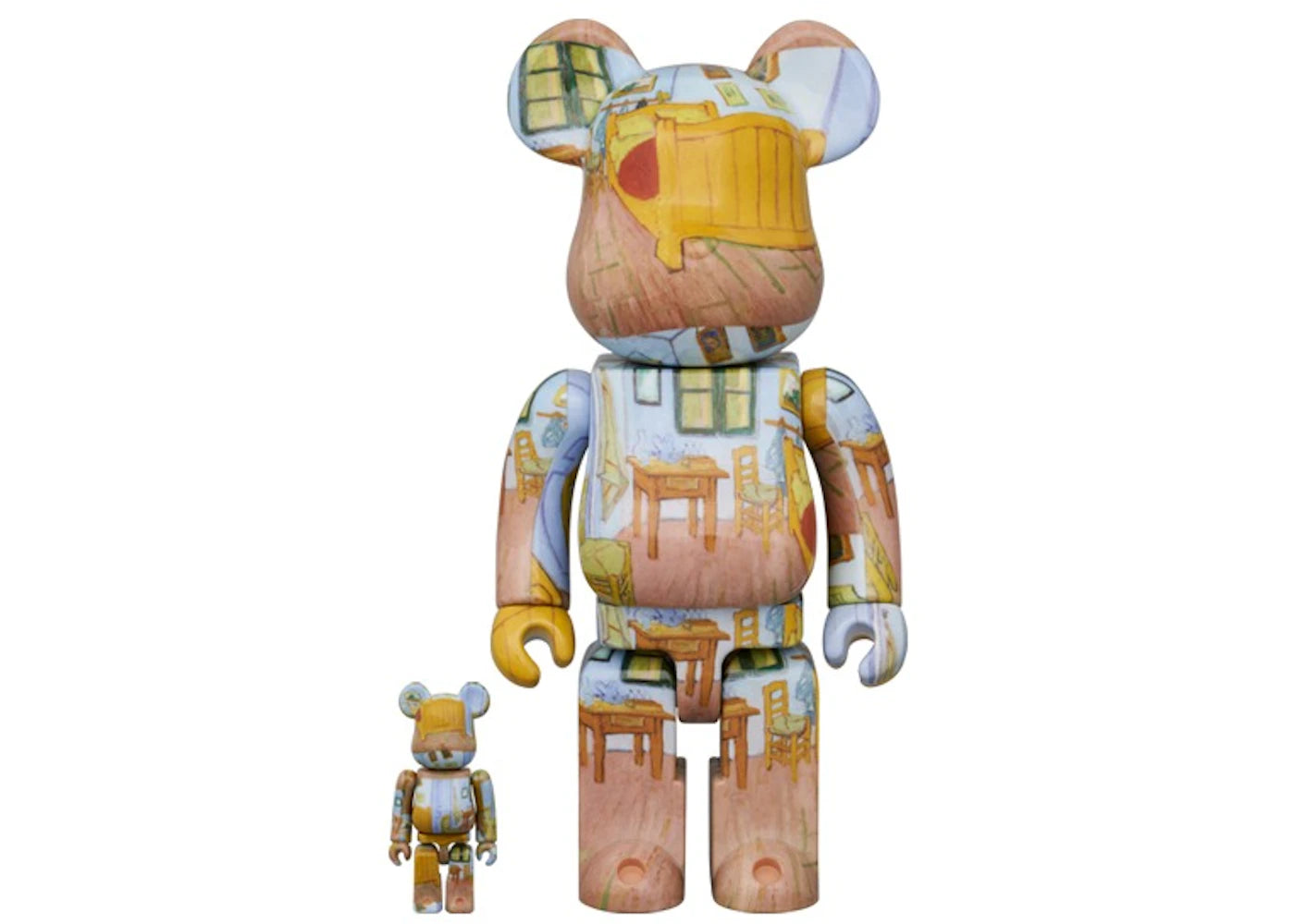 Bearbrick x Van Gogh Museum Van Gogh "The Bedroom" 100% & 400% Set-