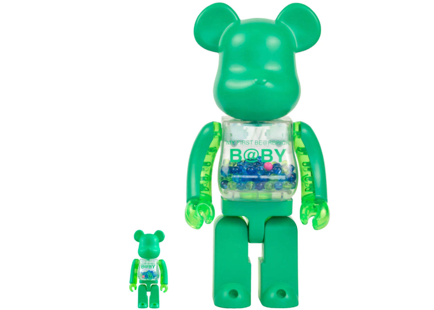 Bearbrick x WF Fashion x My First Bearbrick Baby 100% & 400% Set-Green