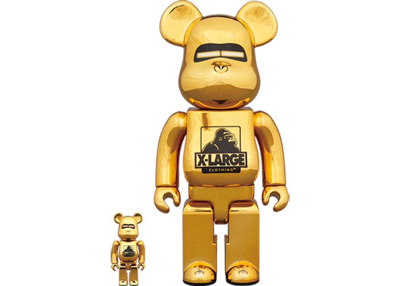 Bearbrick x Xlarge x Hajime Sorayama 100% & 400% Set-Gold