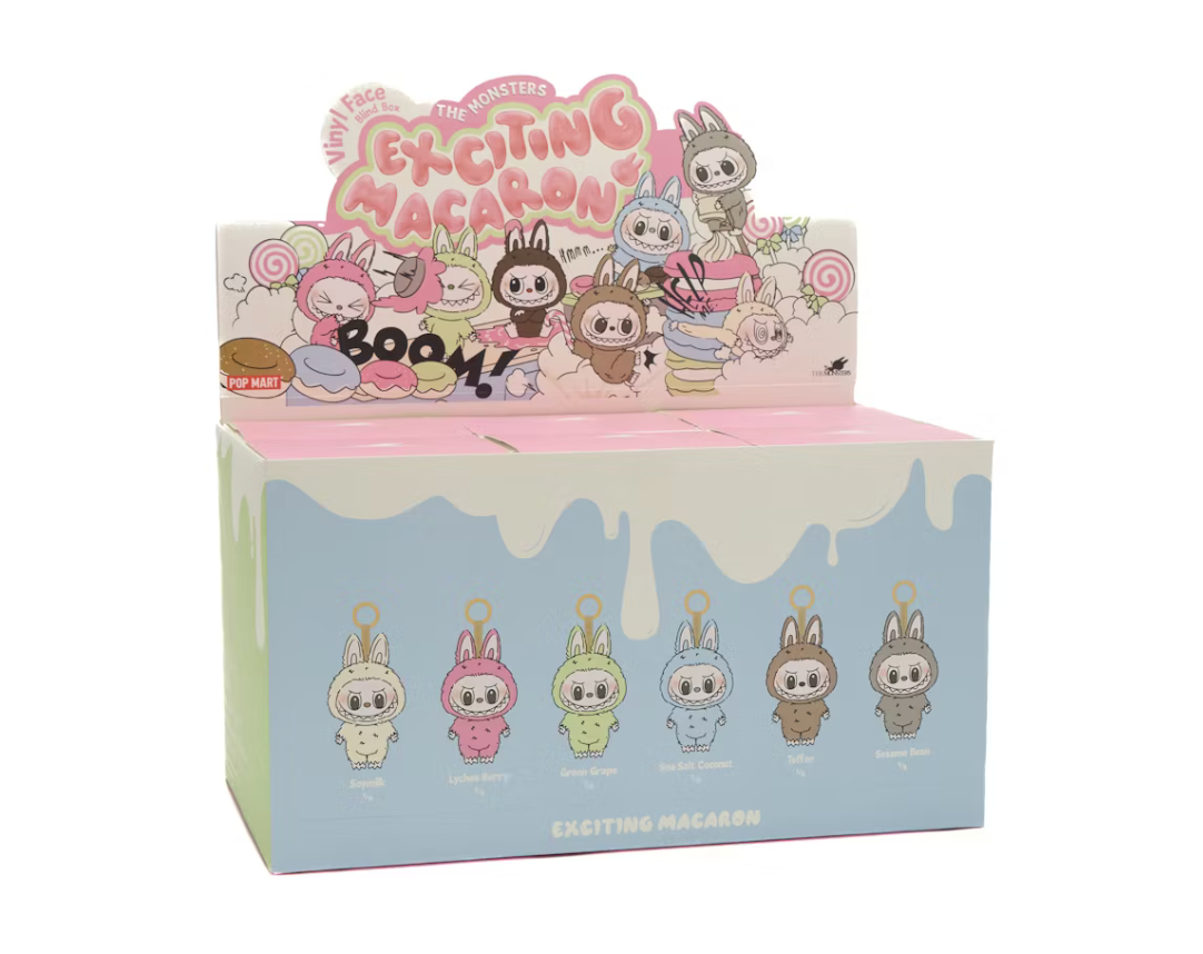 Pop Mart Labubu The Monsters Exciting Macarons Vinyl Face Sealed Case (6 Blind Boxes)