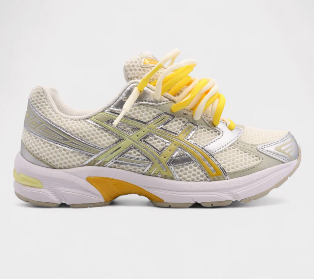 Lacets doubles ASICS Gel-1130 Crème Argent Pur Jaune 