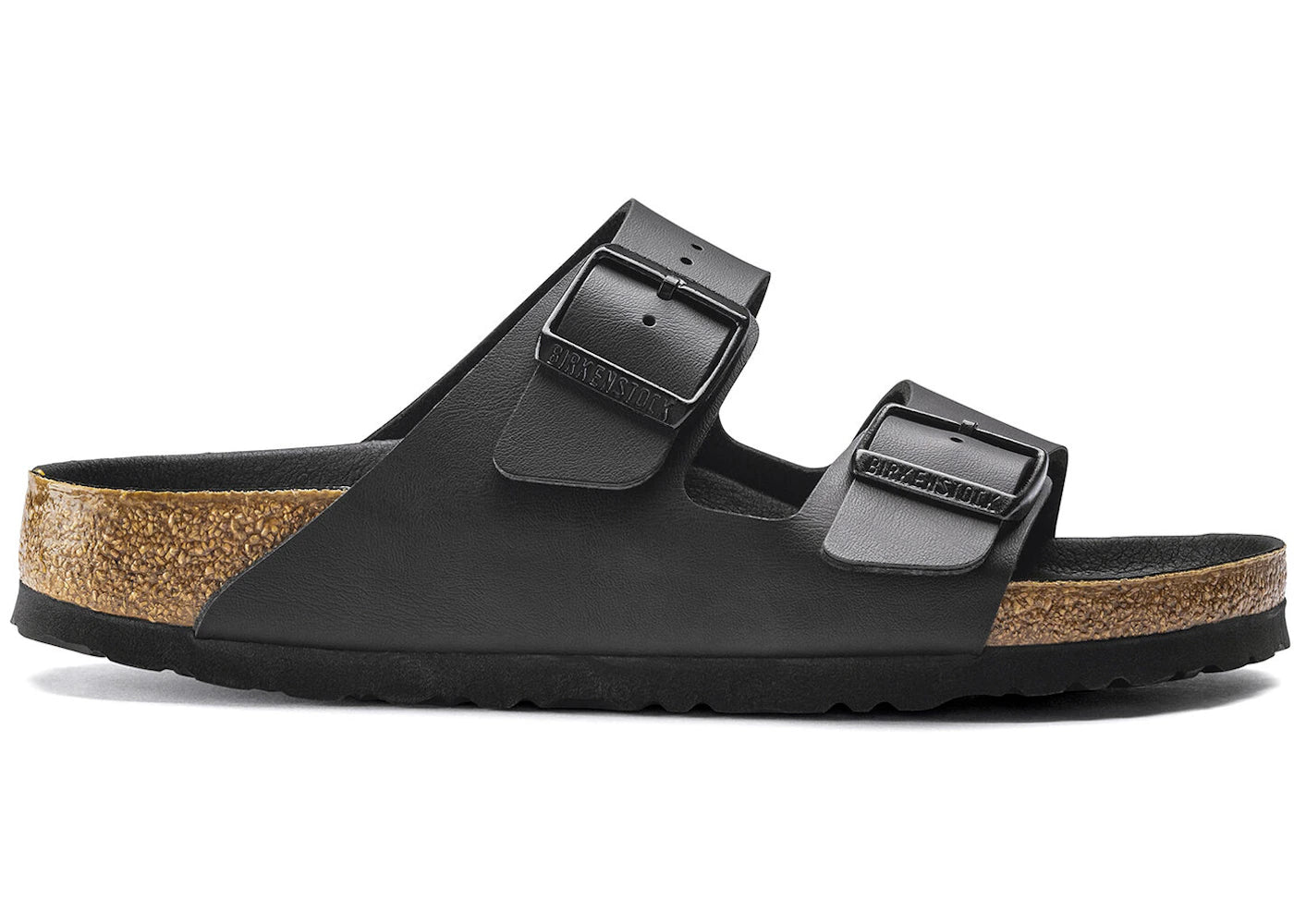 Birkenstock Arizona Birko Flor-Black Black Foot Bed