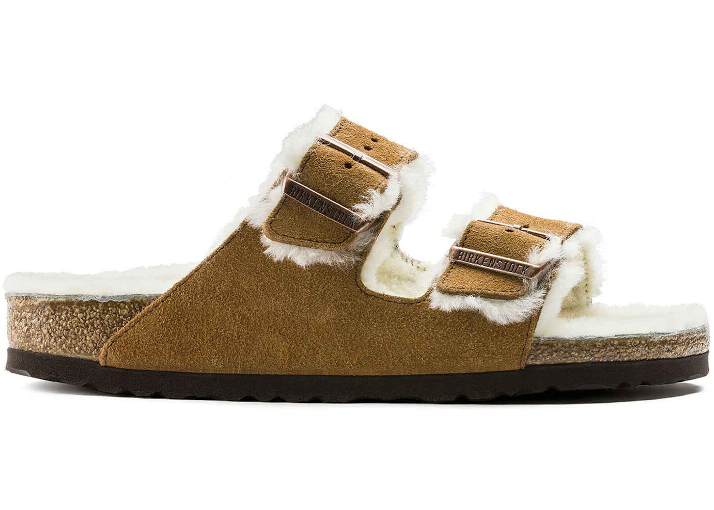 Birkenstock Arizona en daim et peau lainée