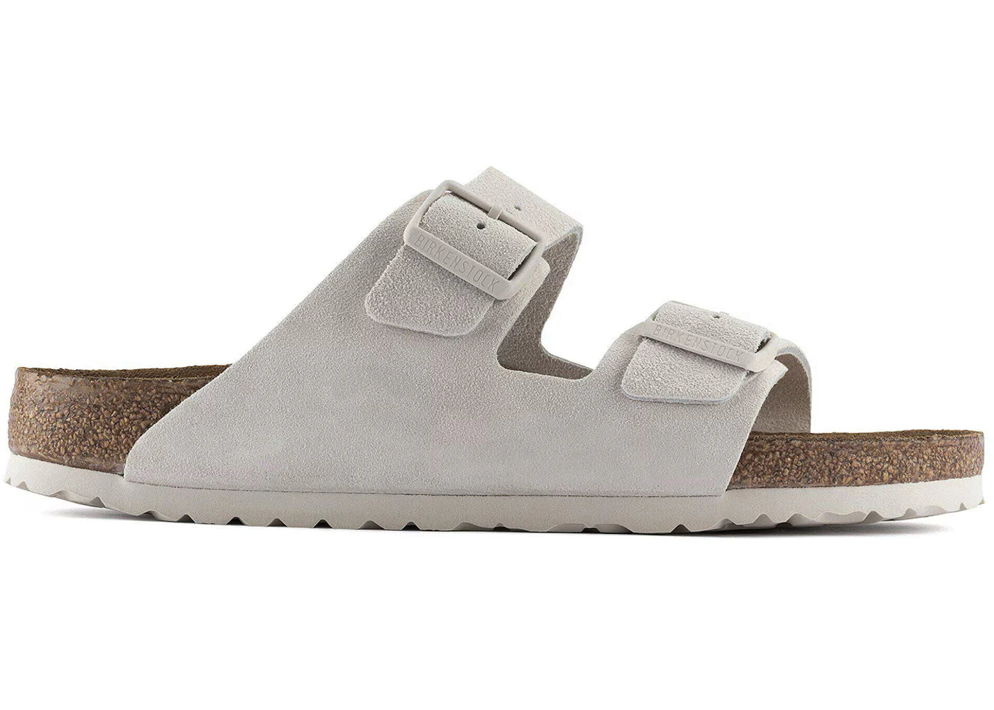 Birkenstock Arizona Soft Footbed Suede-Antique White