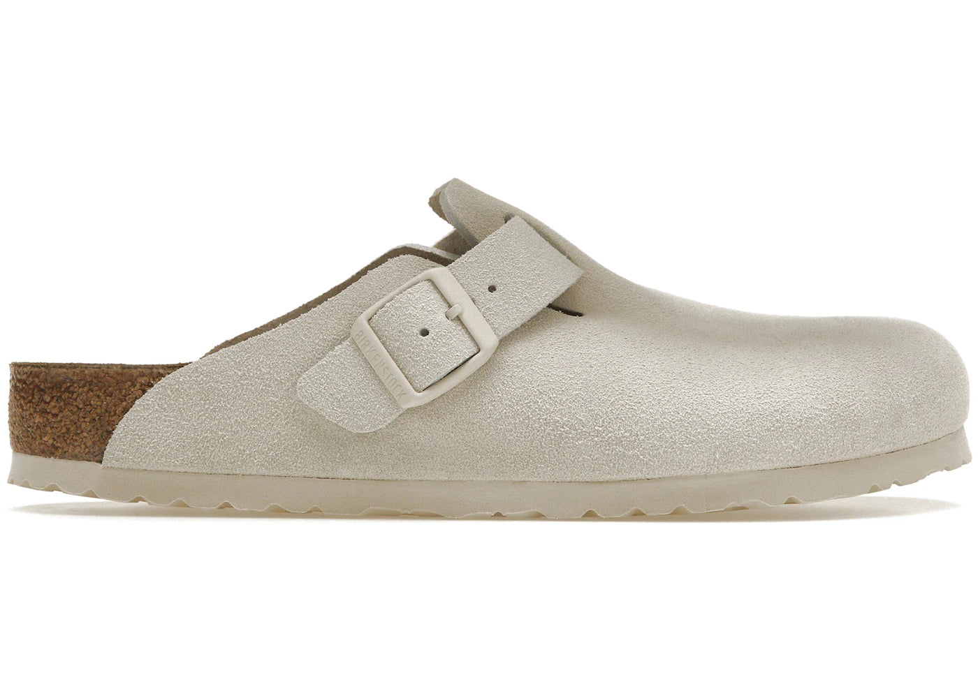 Birkenstock Boston-Antique White Suede