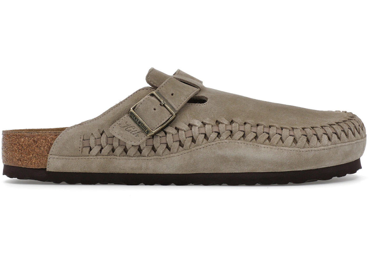 Birkenstock Boston Braided Suede-Kith Taupe