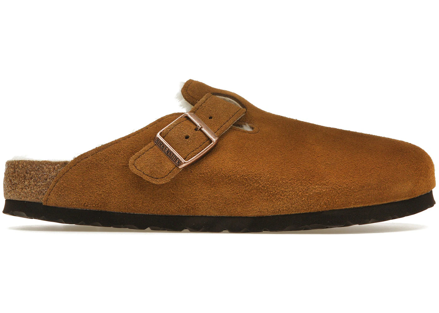 Birkenstock Boston Shearling-Suede Leather Mink