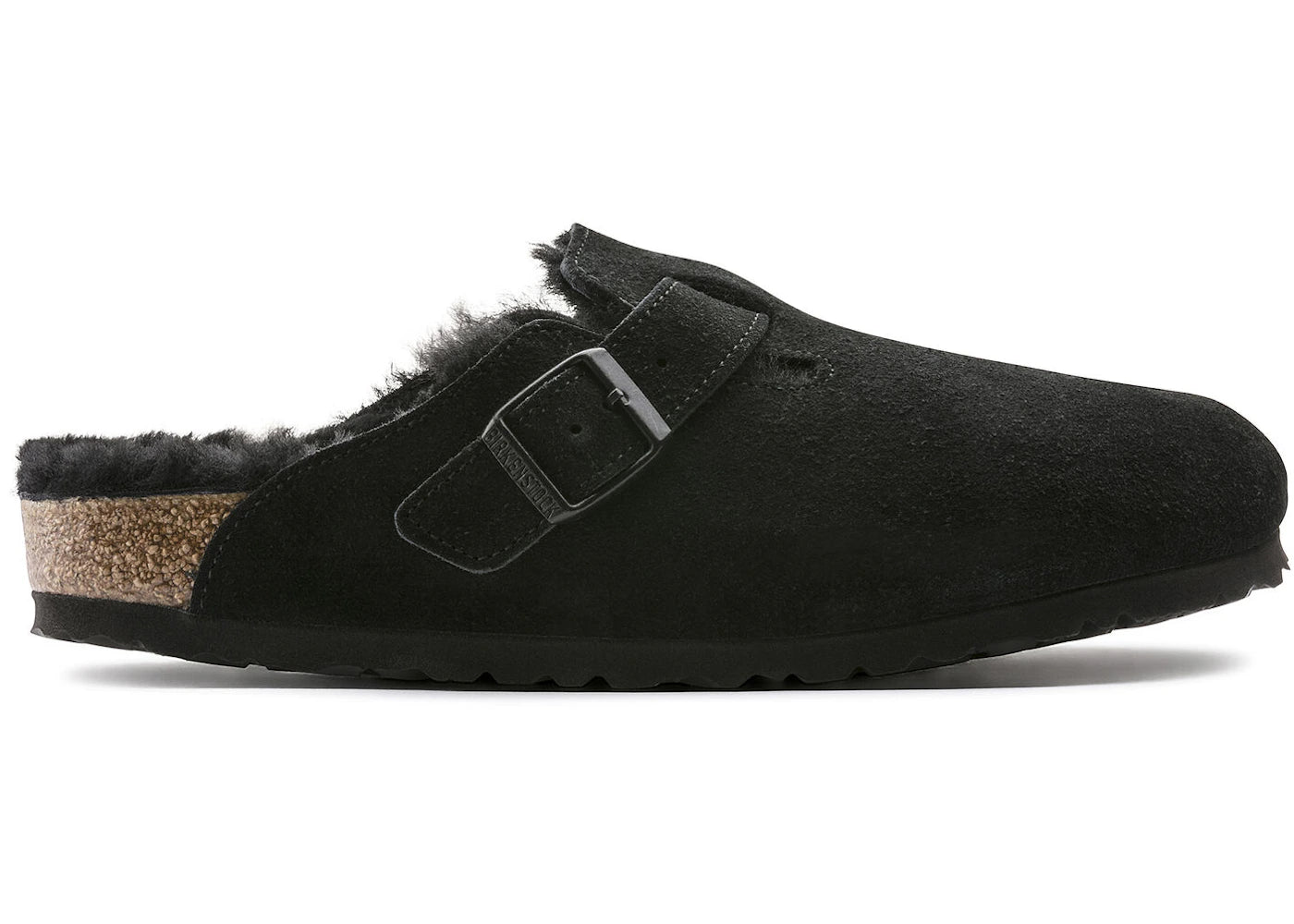 Birkenstock Boston Shearling-Suede Black