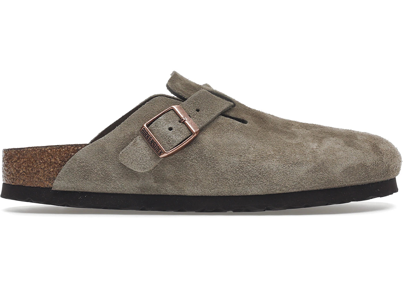 Birkenstock Boston Soft Footbed-Suede Taupe (Narrow Fit)