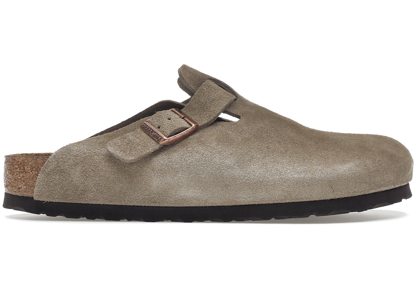 Birkenstock Boston à semelle souple - Daim taupe