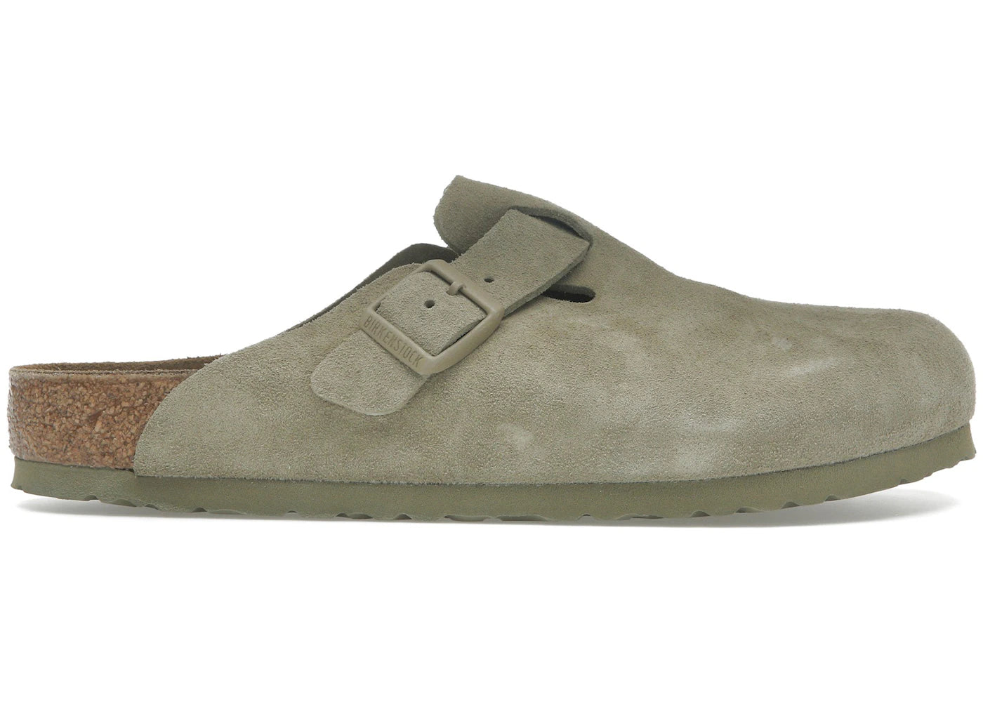 Birkenstock Boston Suede-Faded Khaki