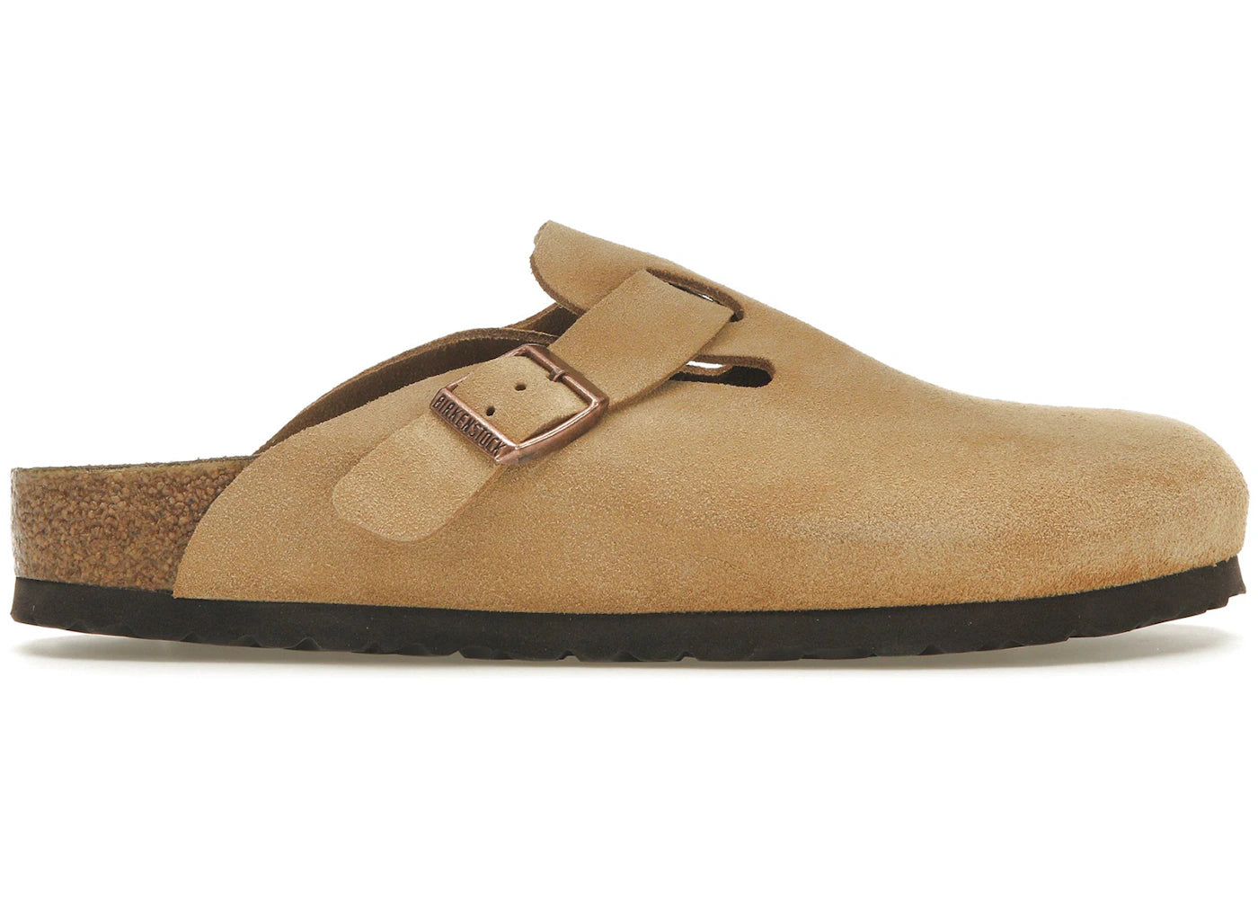 Birkenstock Boston Suede-Latte Cream