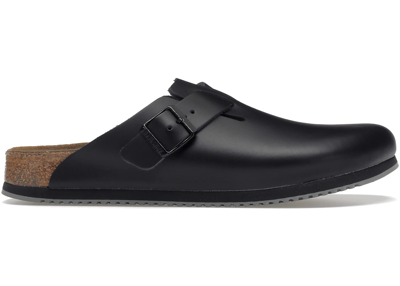 Birkenstock Boston Super Grip Cuir Noir
