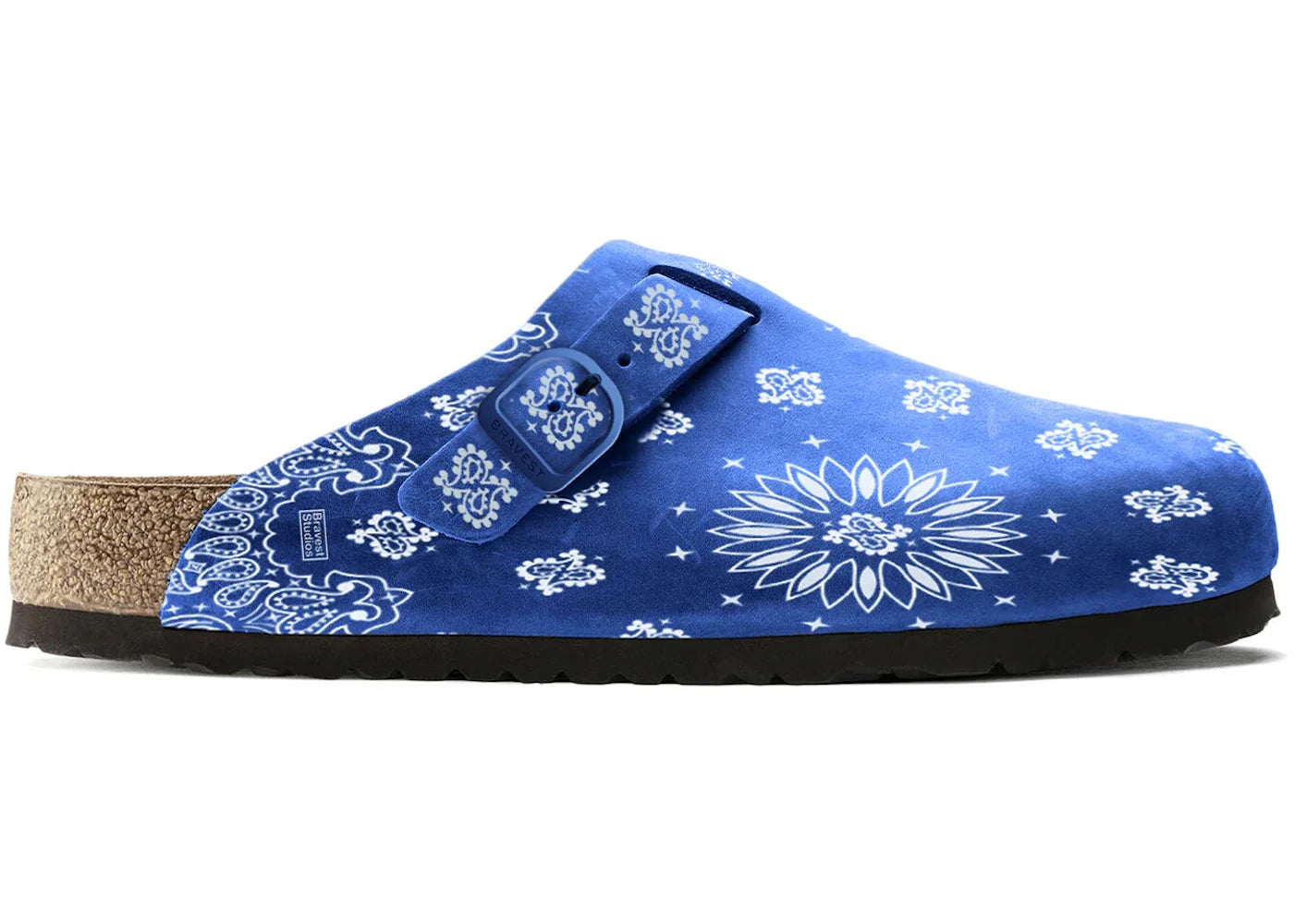 Bravest Studios Suede Paisley Clogs Blue