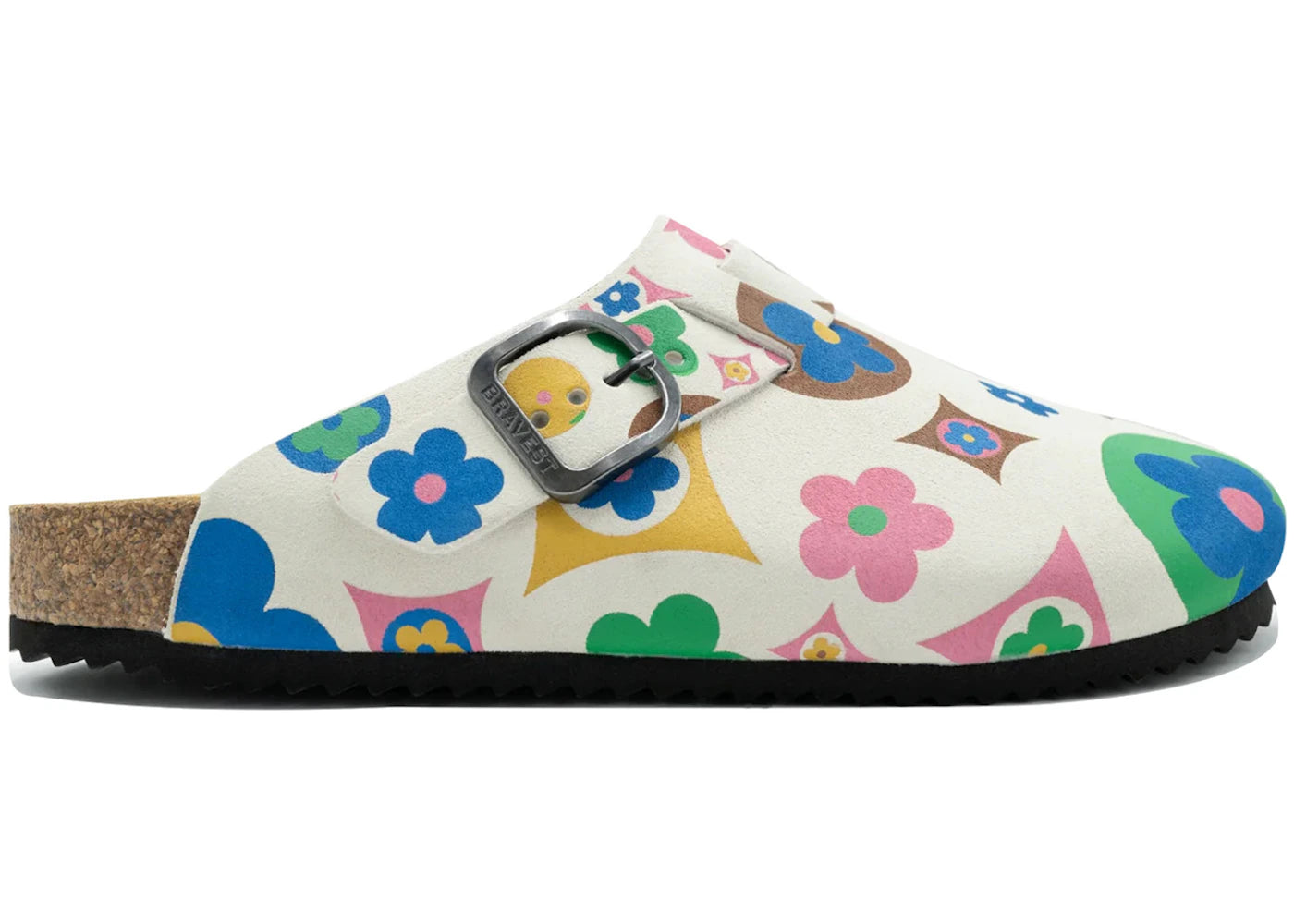 Bravest Studios Suede Paisley Clogs Multicolor Flower