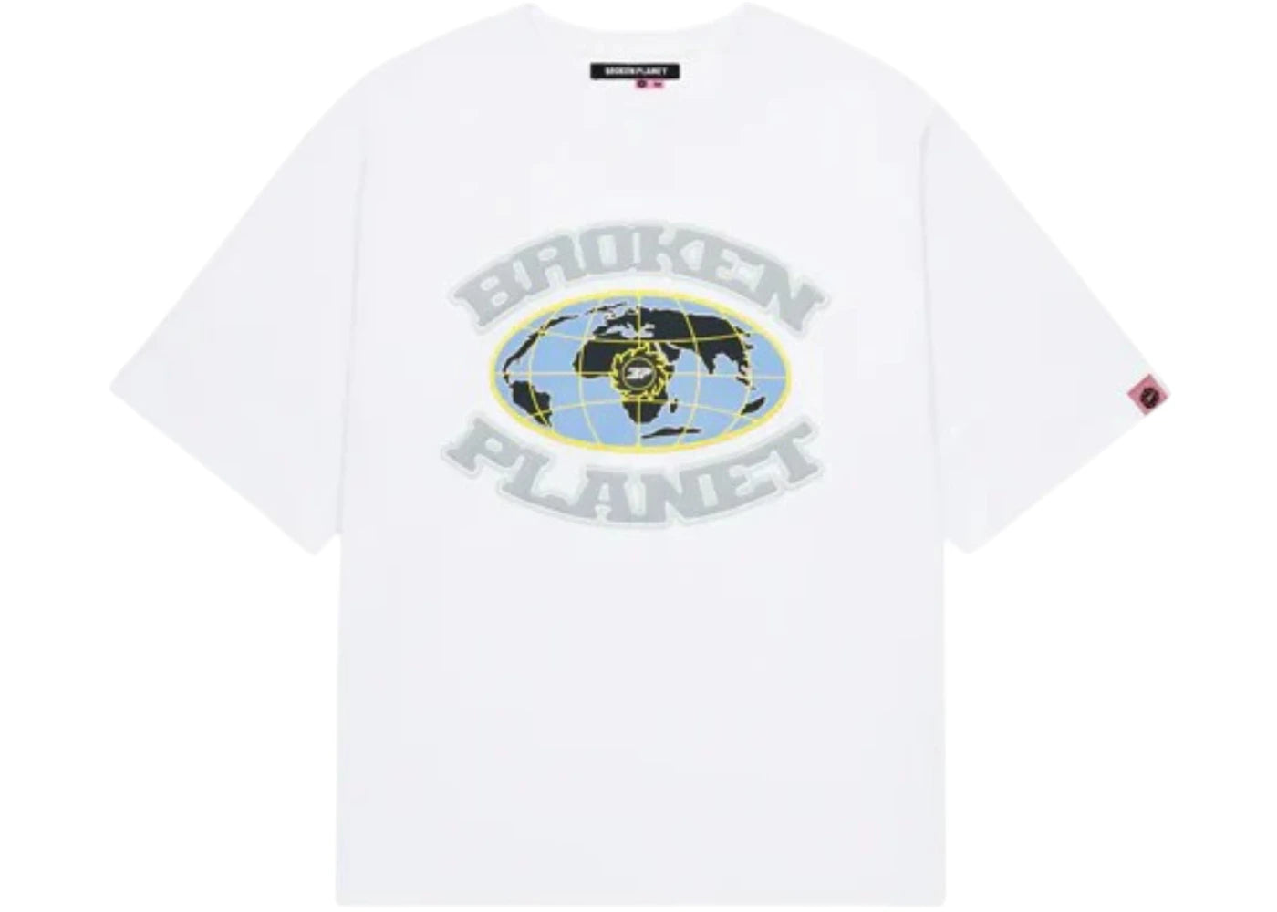 Broken Planet Market Grid T Shirt Snow White