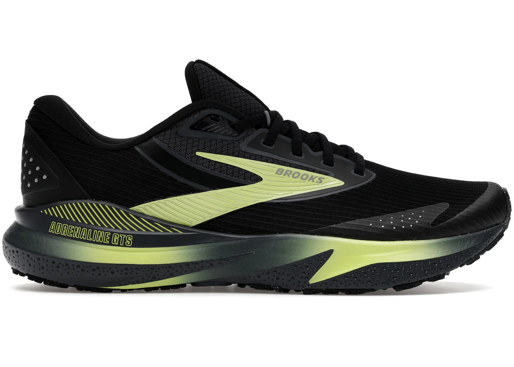 Brooks Adrenaline GTS 24 Weatherized Black Ebony New Yellow