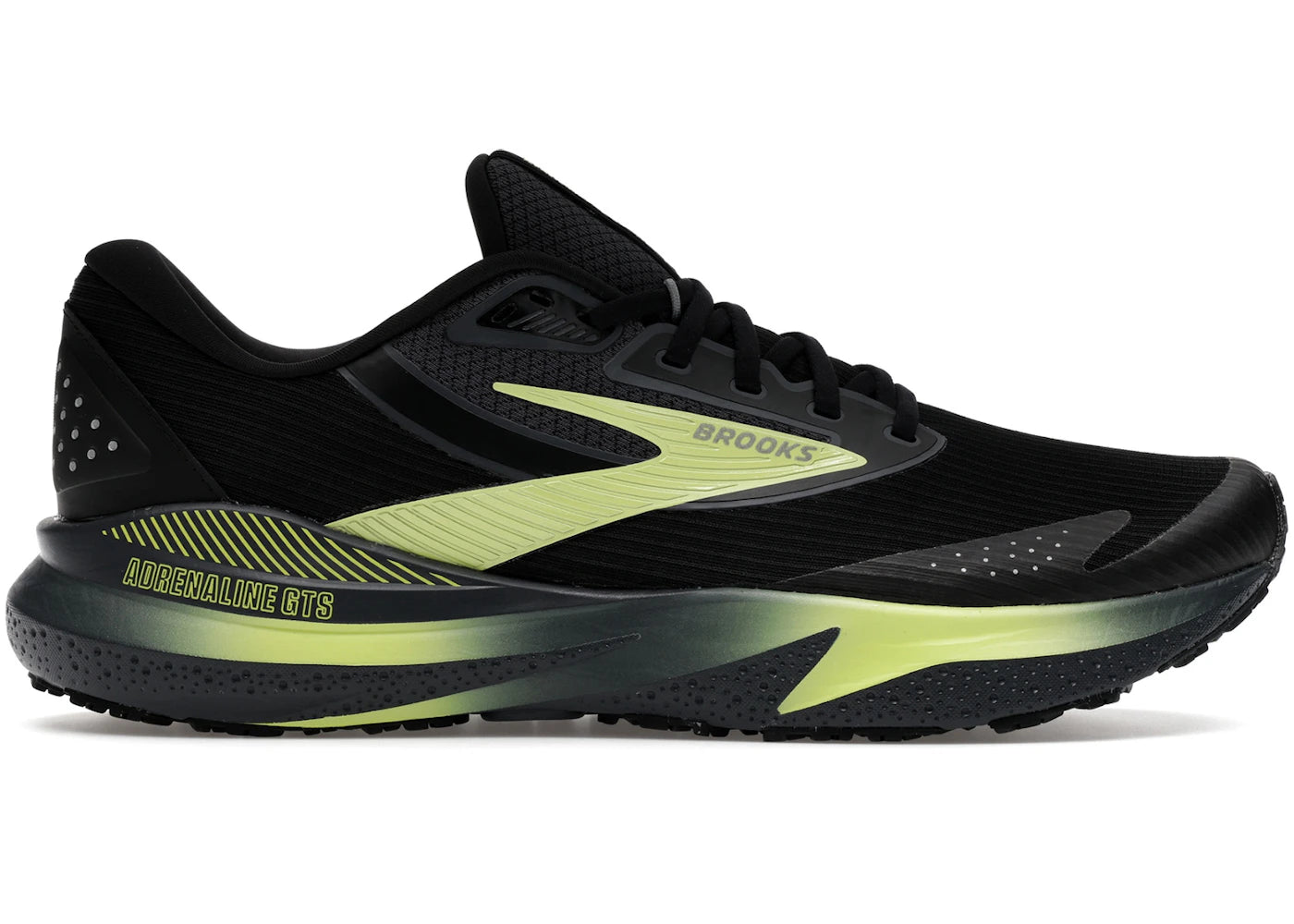 Brooks Adrenaline GTS 24 Weatherized Black Ebony New Yellow