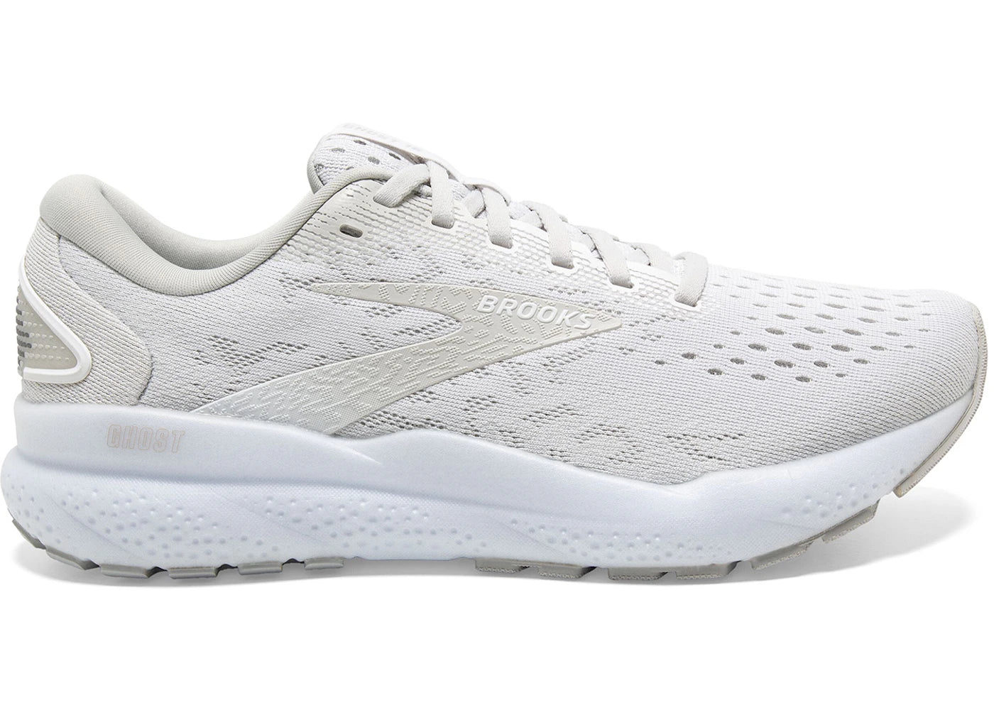 Brooks Ghost 16 White White Grey