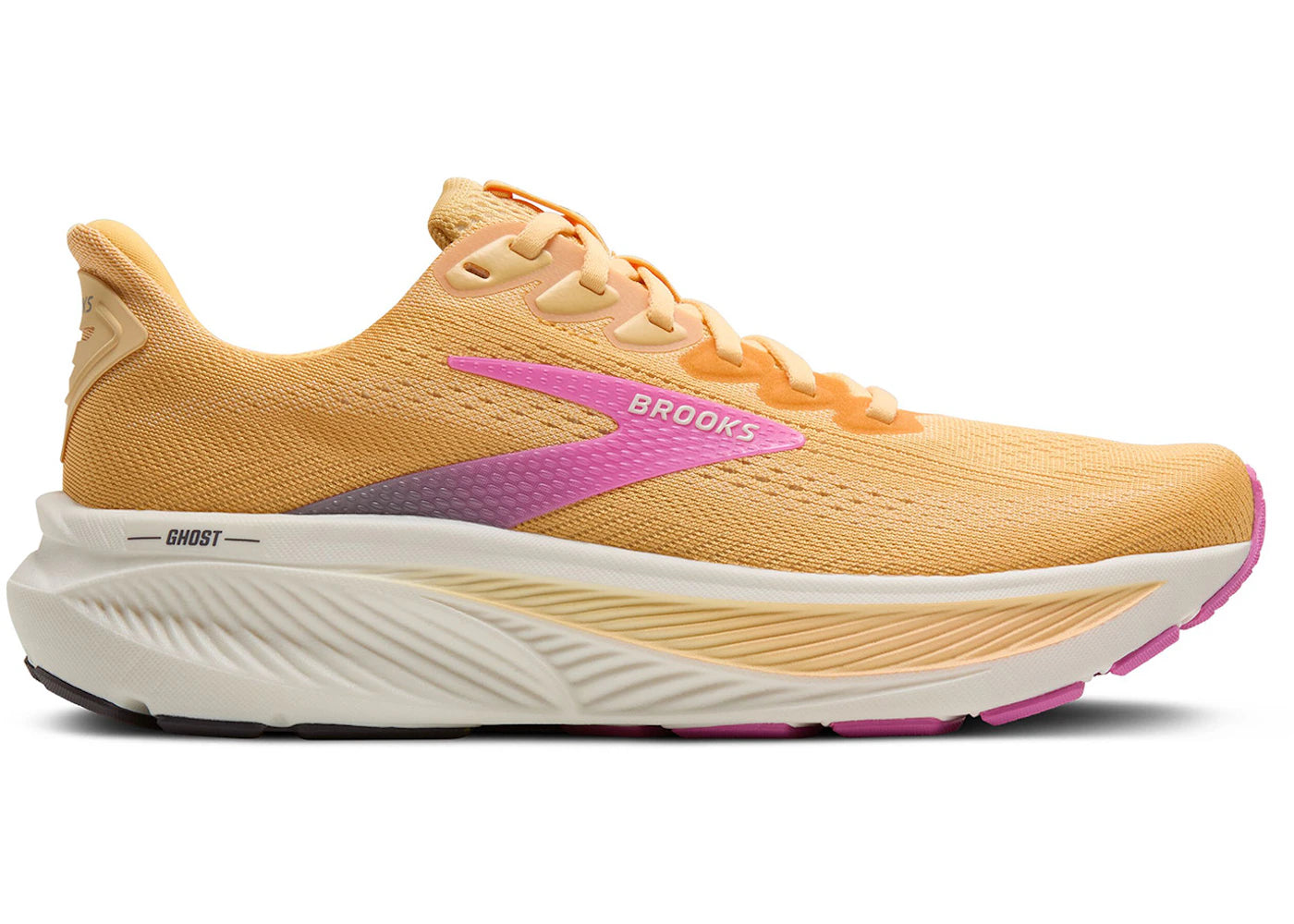 Brooks Ghost 17 Apricot Grey Pink
