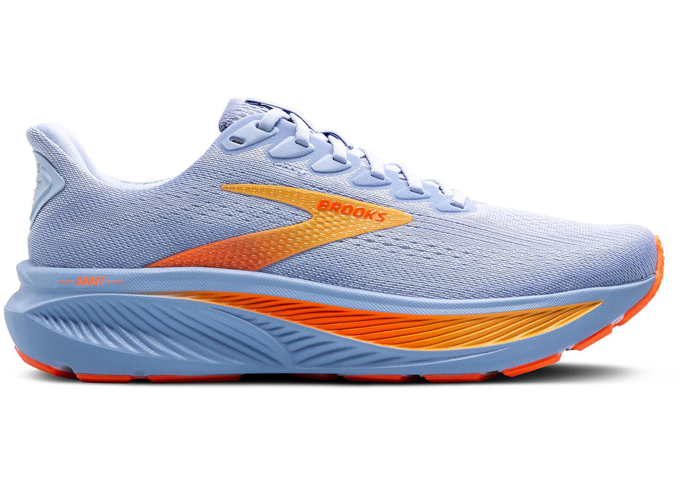 Brooks Ghost 17 Blue Heron White Orange