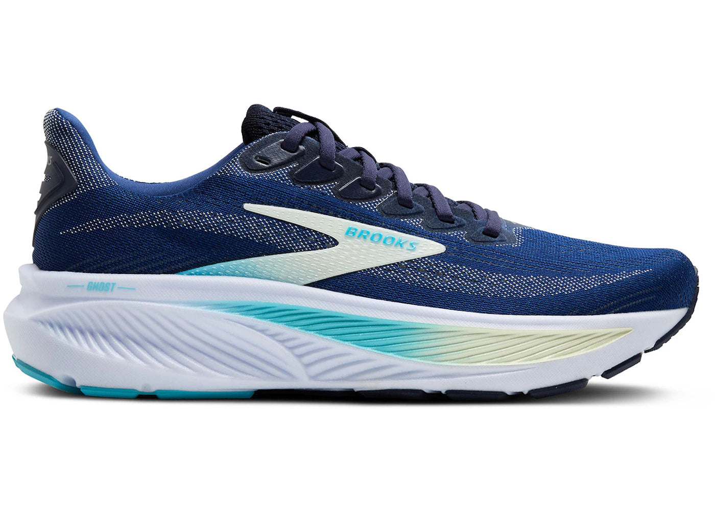 Brooks Ghost 17 Navy Green Turquoise