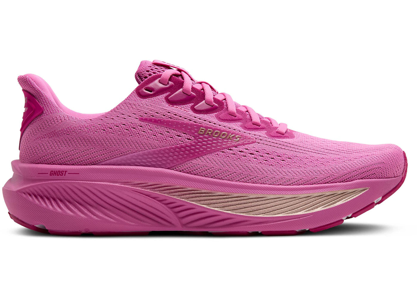 Brooks Ghost 17 Pink Fuchsia Gold