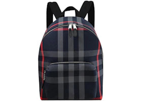 Burberry Jeff Check Backpack Navy/Grey - main view